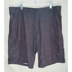 No Fear Shorts Performance Wear Black Hybrid Surf Beach Cargo Utility Men's 40